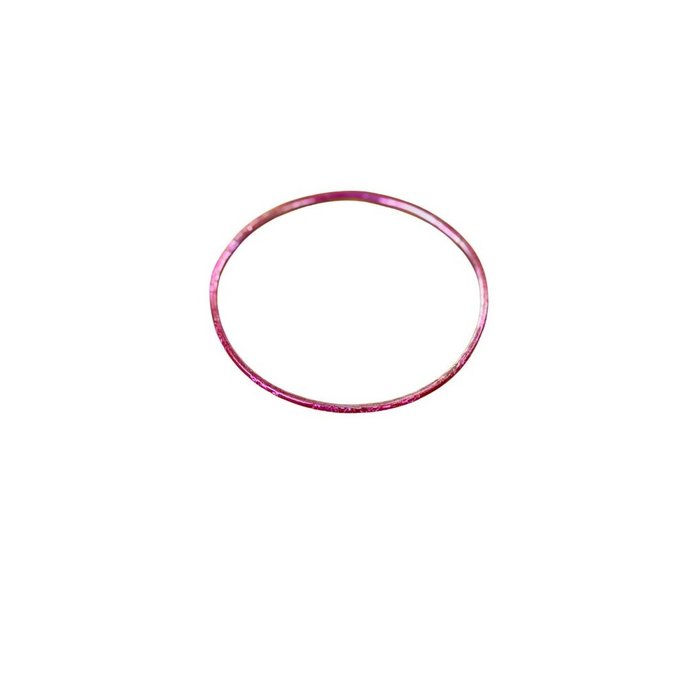 Set Of 4 Thin Glitter Pink Bangle Bracelets - Picture 3 of 7